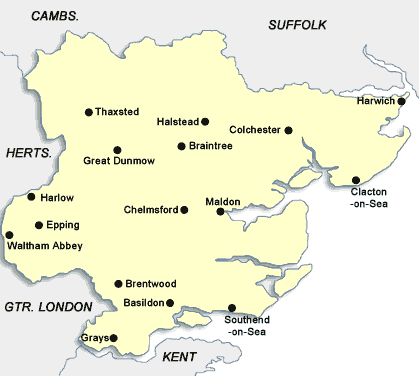 Essex area map